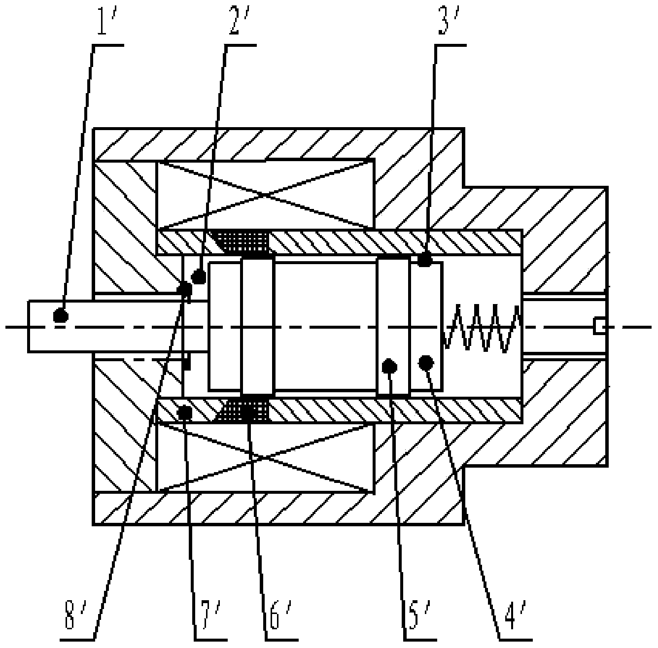 Direct-acting bidirectional proportion electromagnet