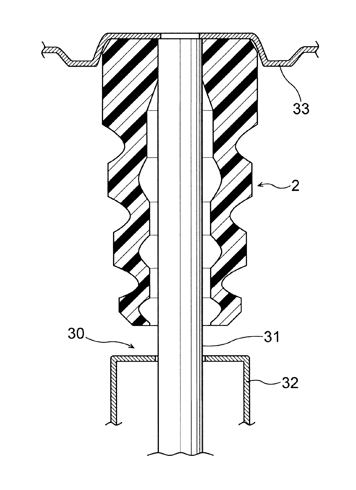 Urethane bumper spring, and method for producing same