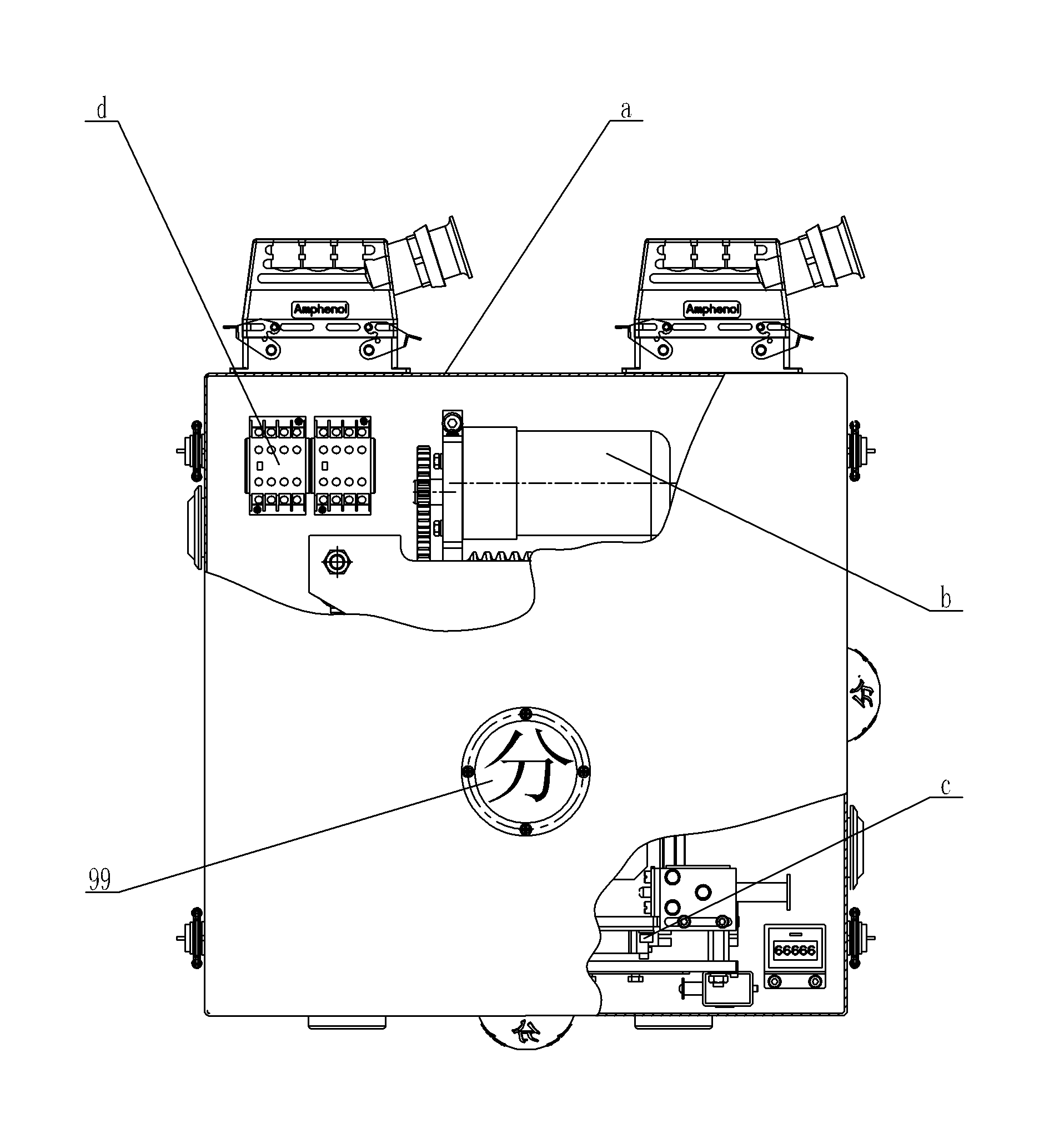 Three-working-position electric operation mechanism for switching device