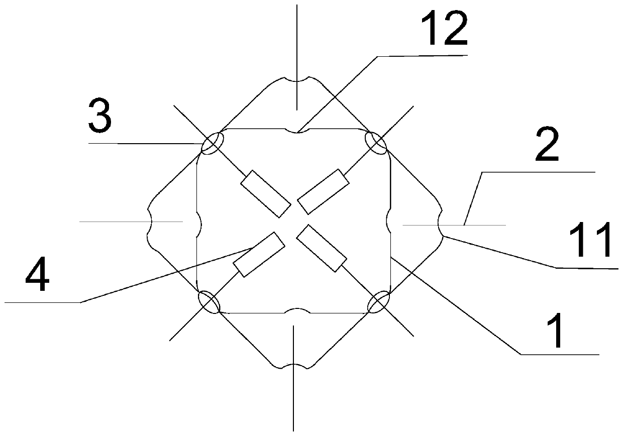 Arrangement structure of transformer substation grounding grid