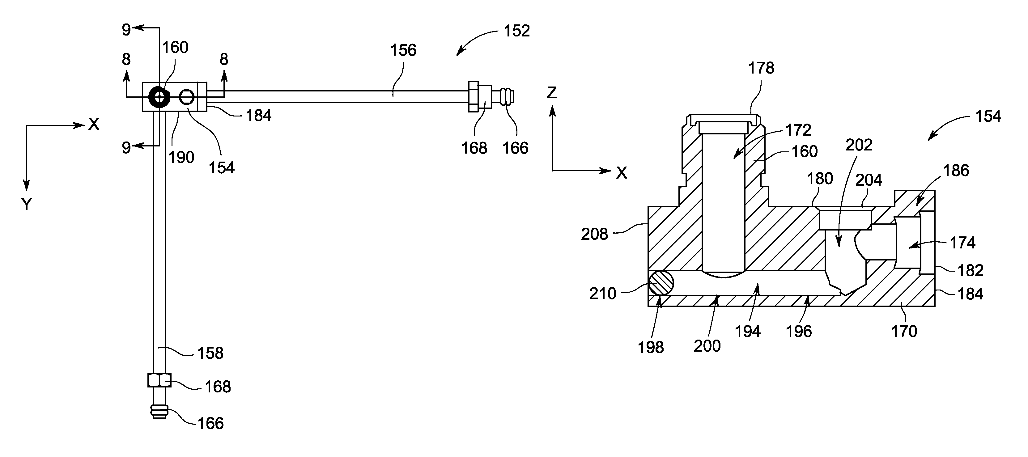 Orifice holder and tube assembly for use with a gas-fueled appliance