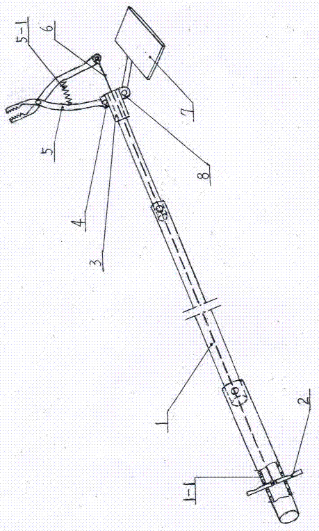 Spring pin complement device for live-line operation of power transmission line