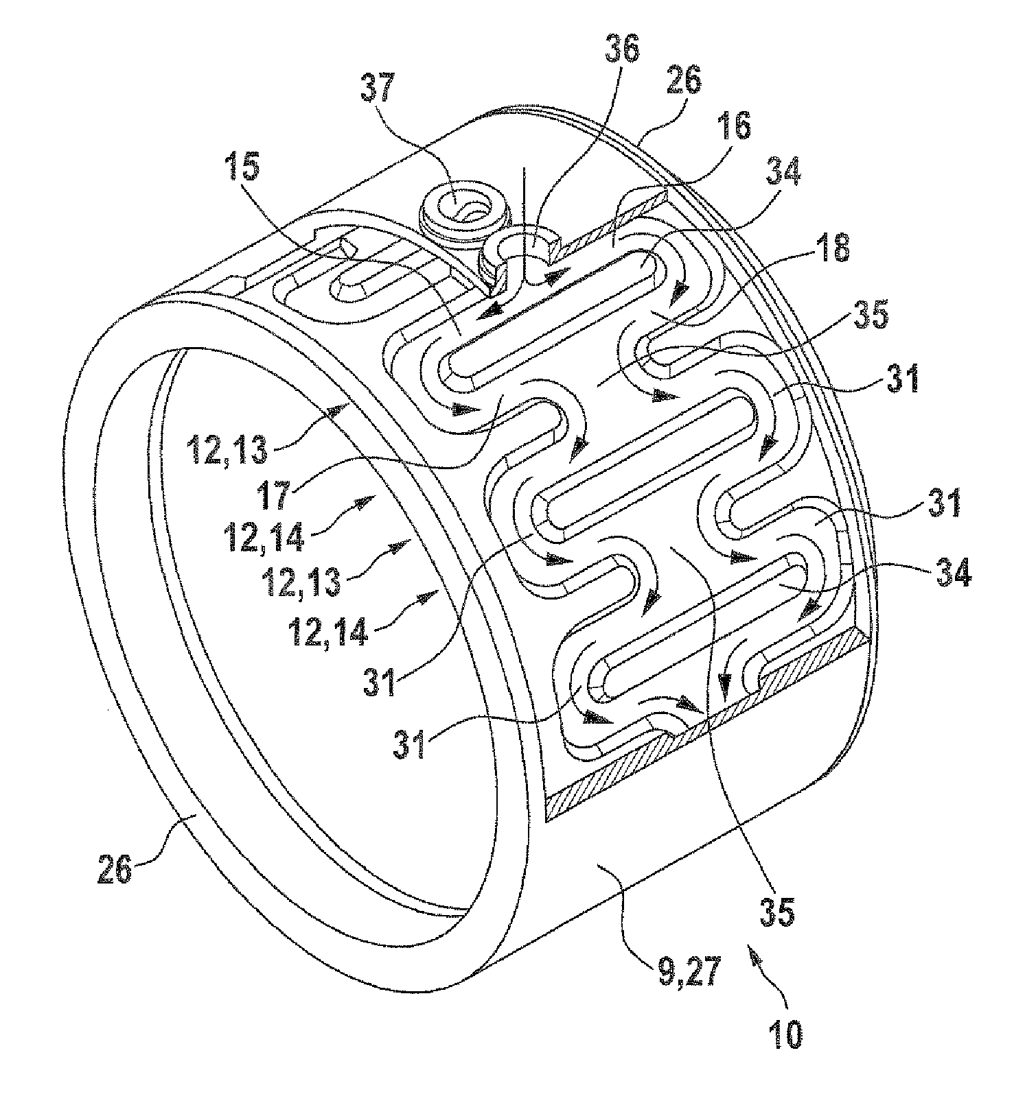 Electrical Machine Comprising Cooling Channels