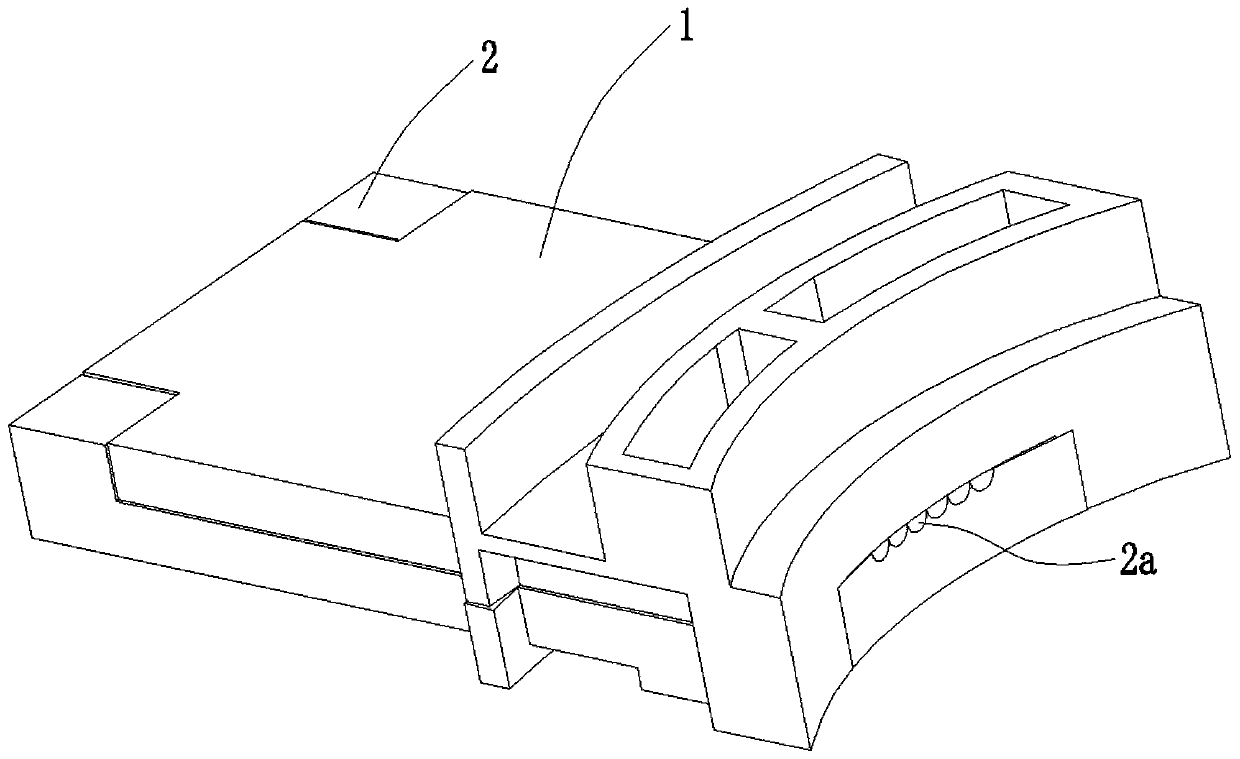 Push-close type outgoing line clamp for motor and electric appliance adopting same