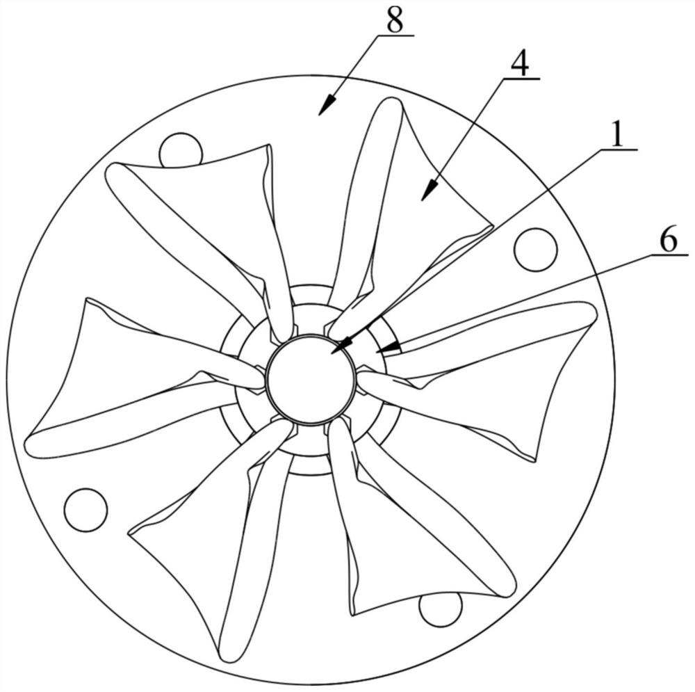 Vertical axis wind power generation device with logarithmic spiral blades