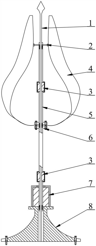 Vertical axis wind power generation device with logarithmic spiral blades