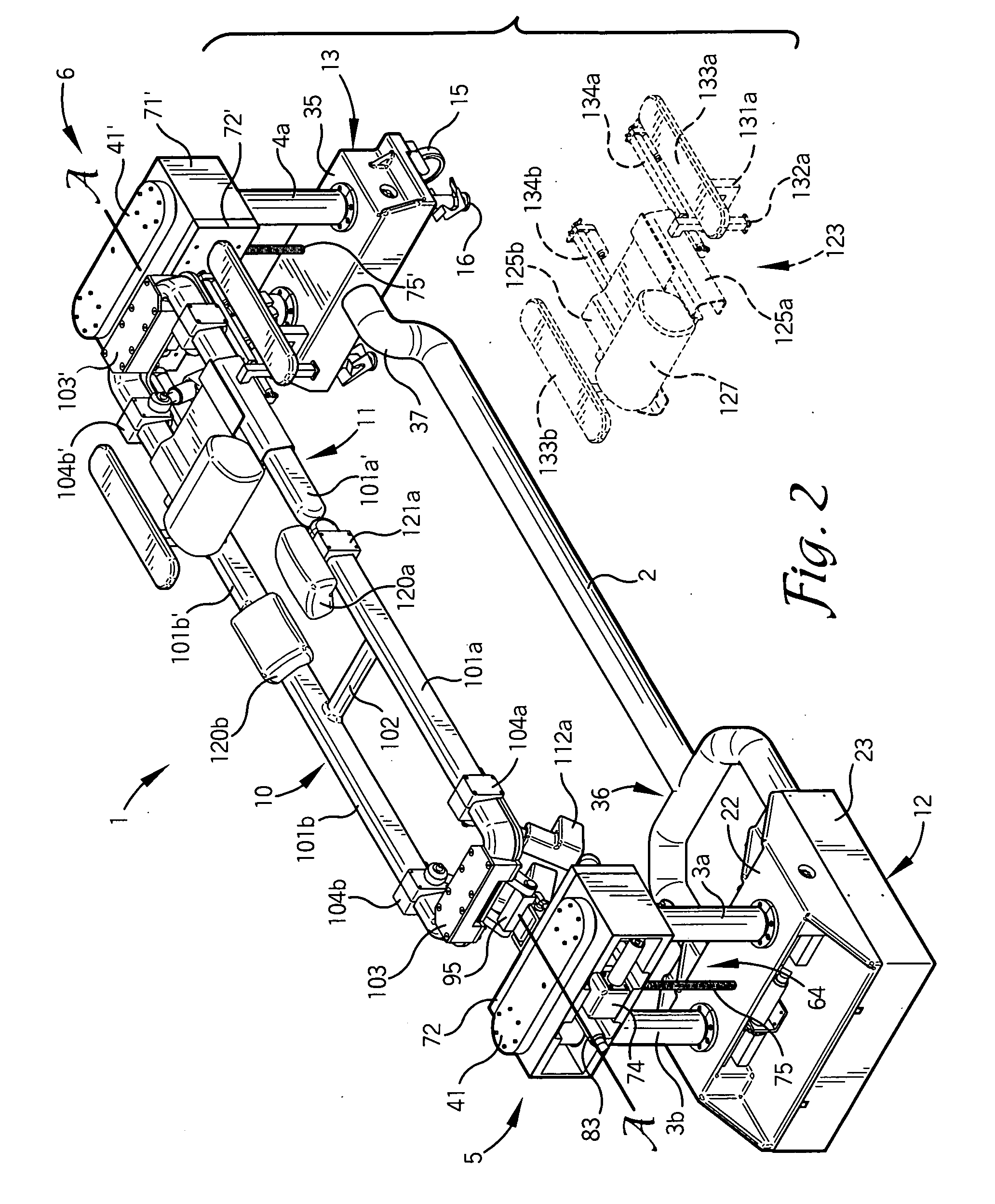 Patient positioning support structure with trunk translator