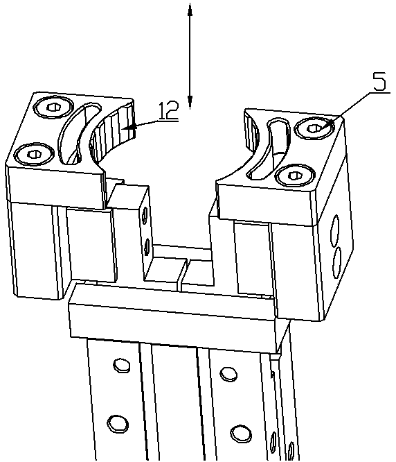 Two-claw cylinder clamping jaw mechanism for round piece