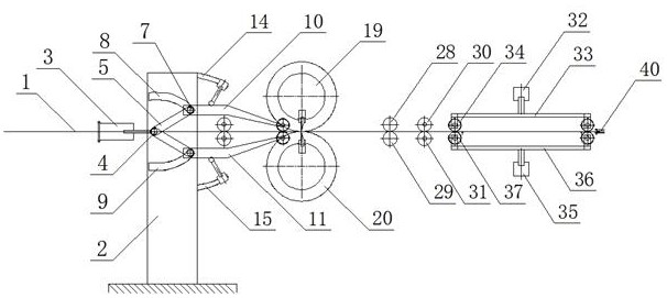 A woven bag cutting and bag opening separation and leveling device