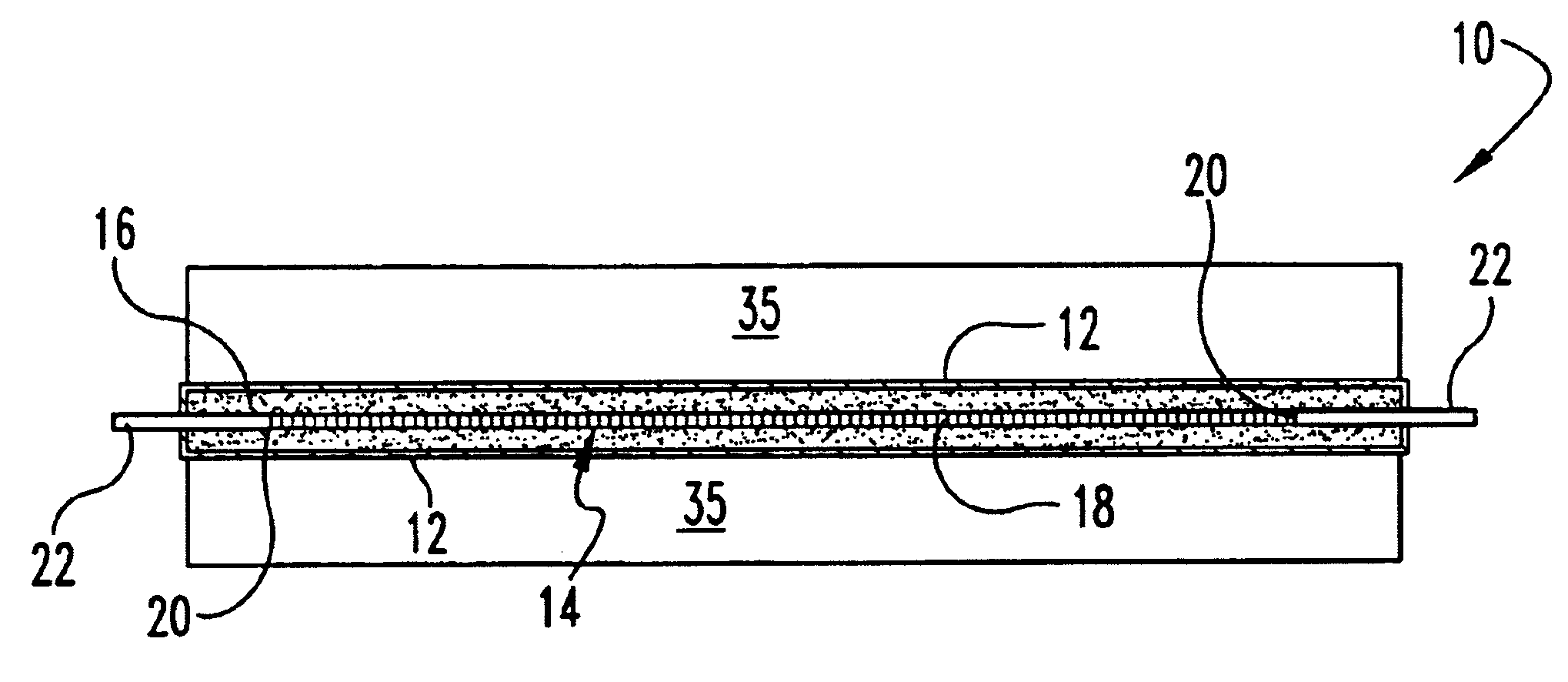 Corrugated metal ribbon heating element