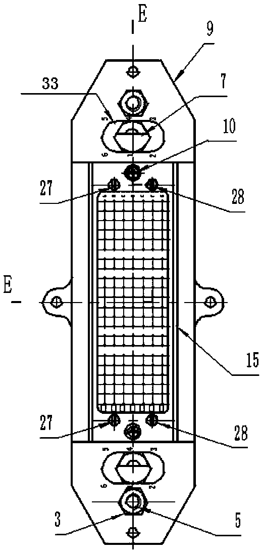 Long-rectangle-shaped glass sintered sealed through-wall electrical connector