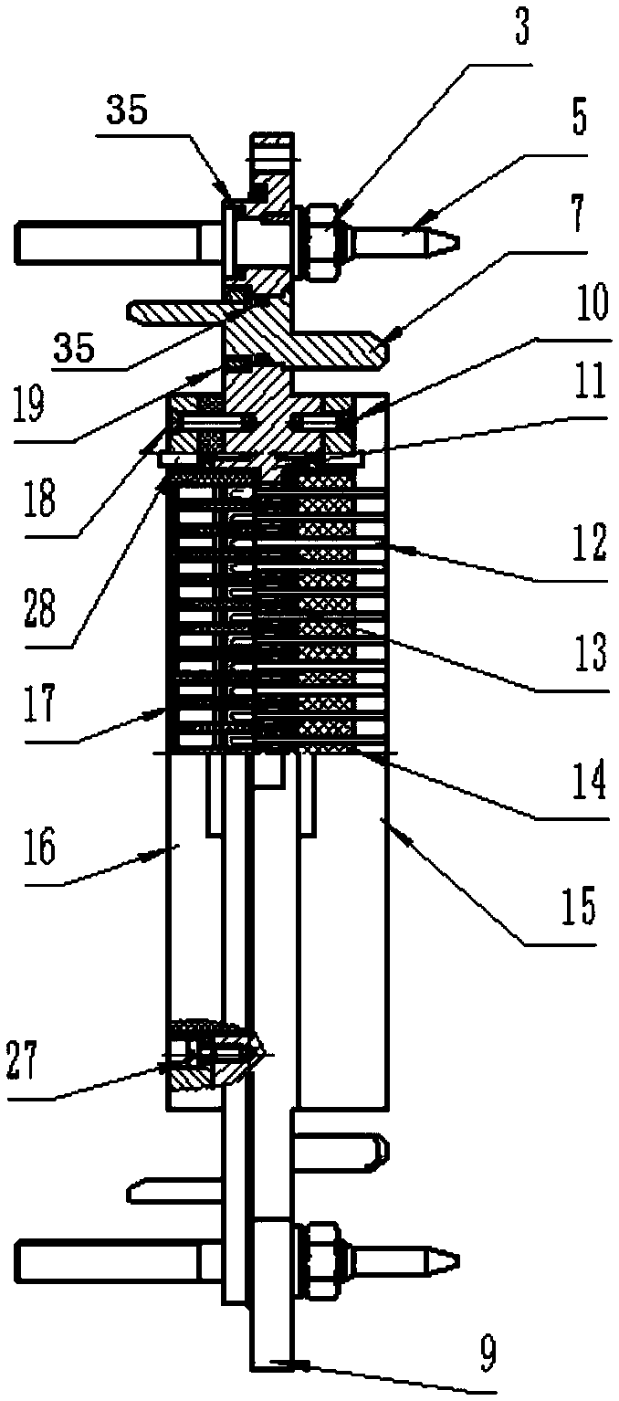 Long-rectangle-shaped glass sintered sealed through-wall electrical connector