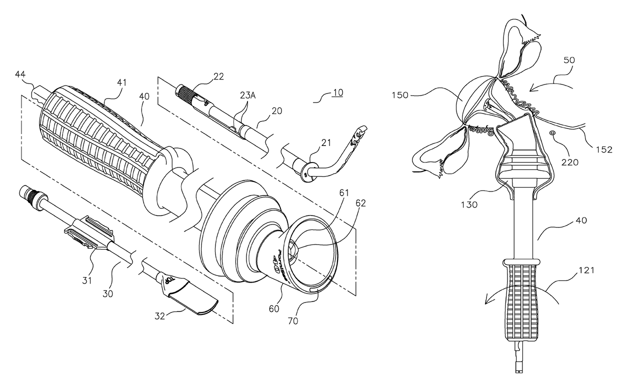 Ergonomic, lighted uterine manipulator with cautery