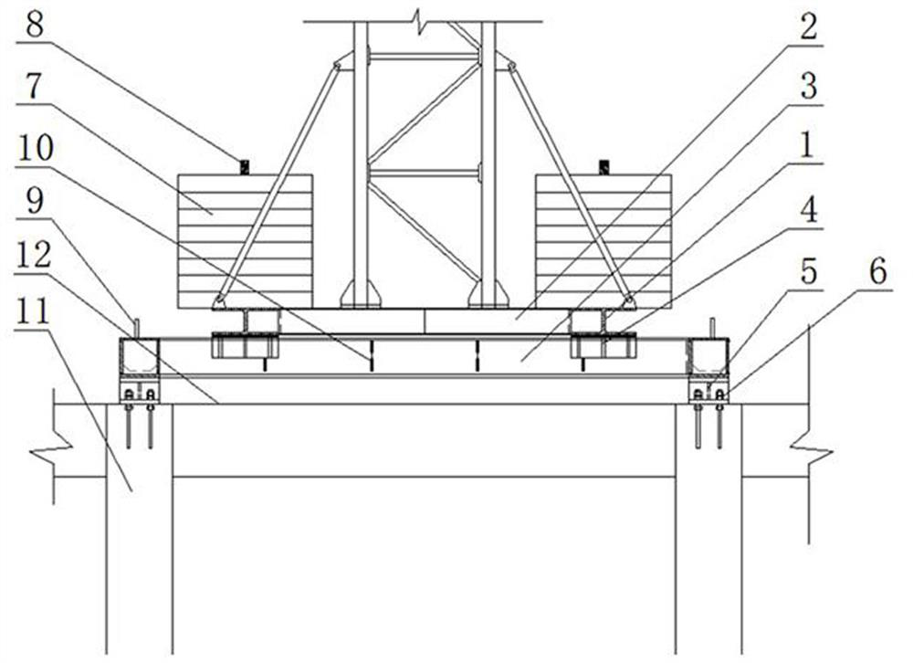 Assembled pressurized tower crane foundation structure