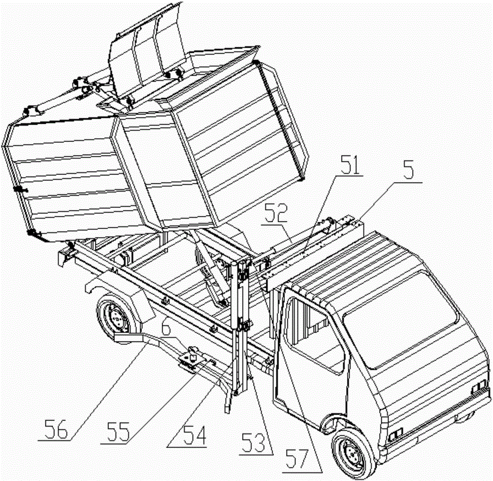 Pure power-driven garbage collection vehicle