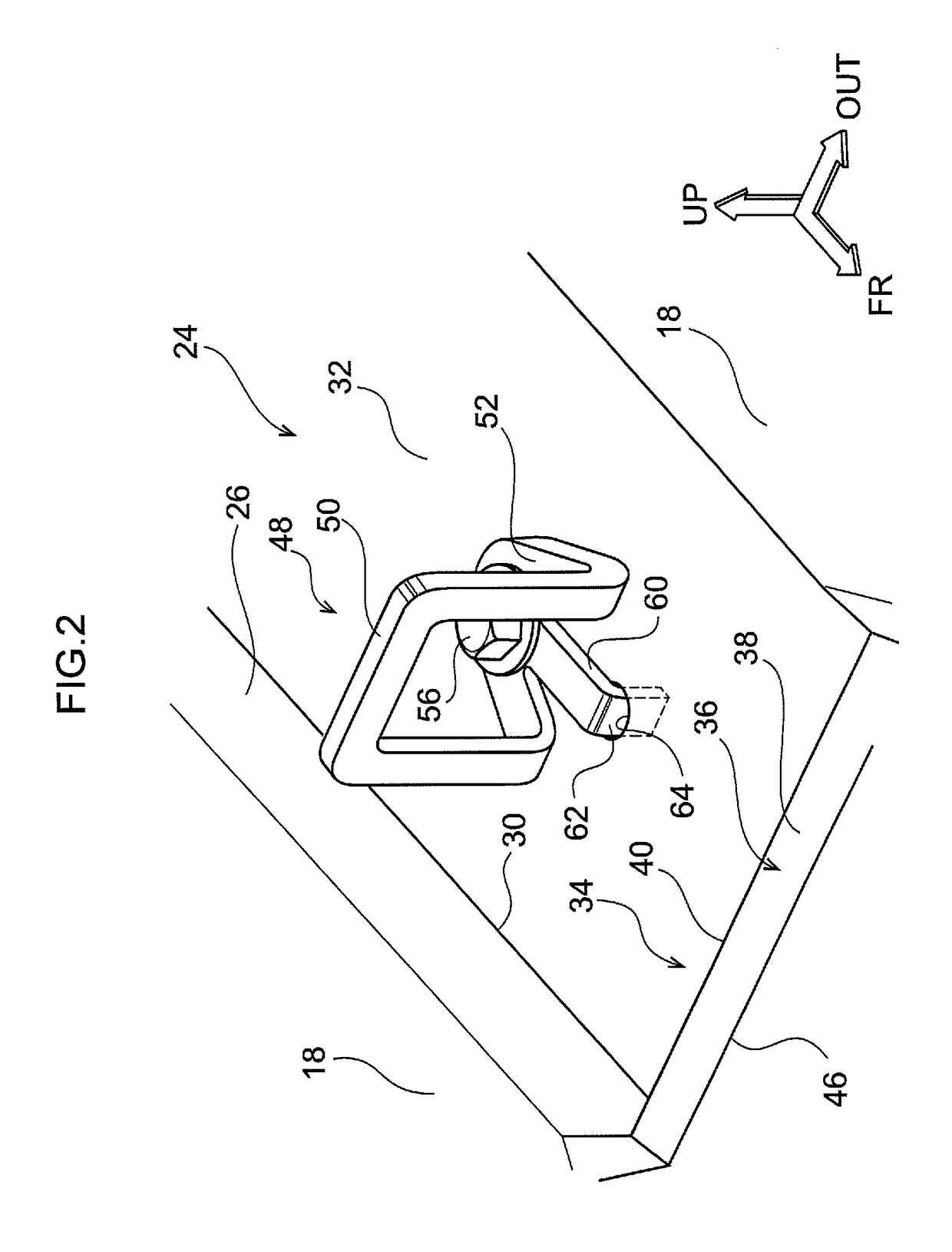 Vehicle upper back panel structure