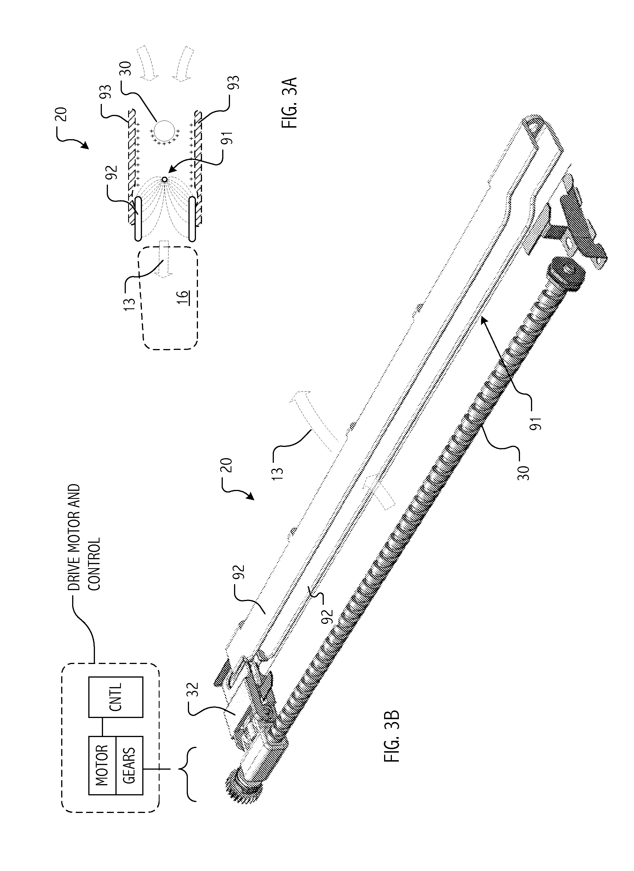 Electrohydrodynamic (EHD) fluid mover with collector electrode leading surface shaping for spatially selective field reduction