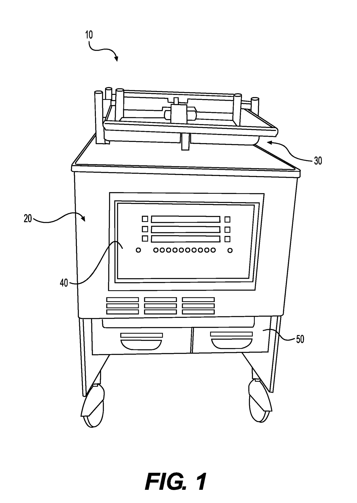 Pressure assist feature for pressure fryer