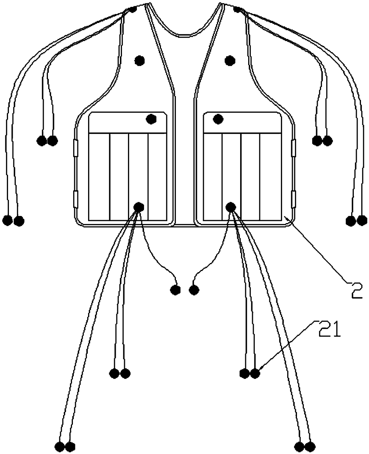 Training garment and a training method thereof, which simulate human weight bearing through biological electric current