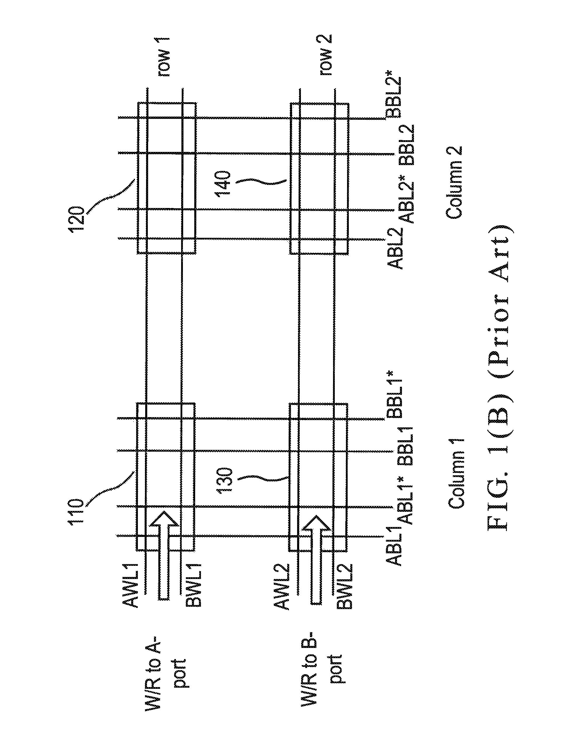 Ten-transistor dual-port SRAM with shared bit-line architecture