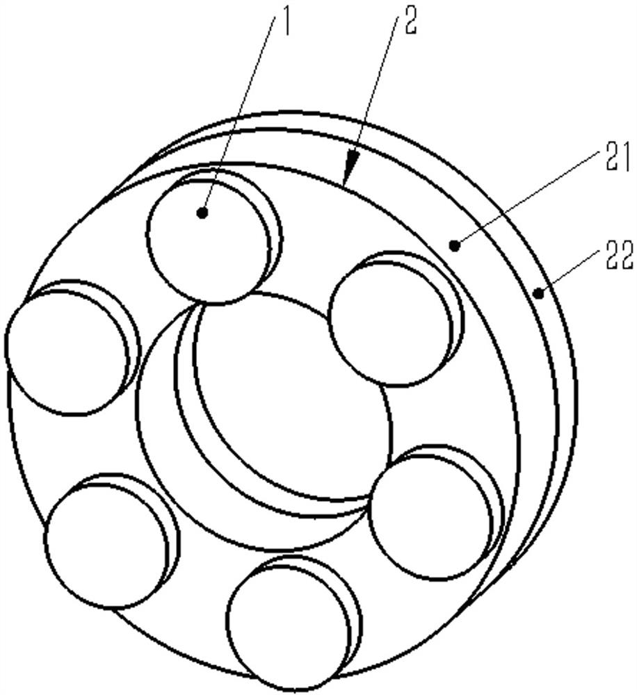 Self-balancing thrust sliding bearing