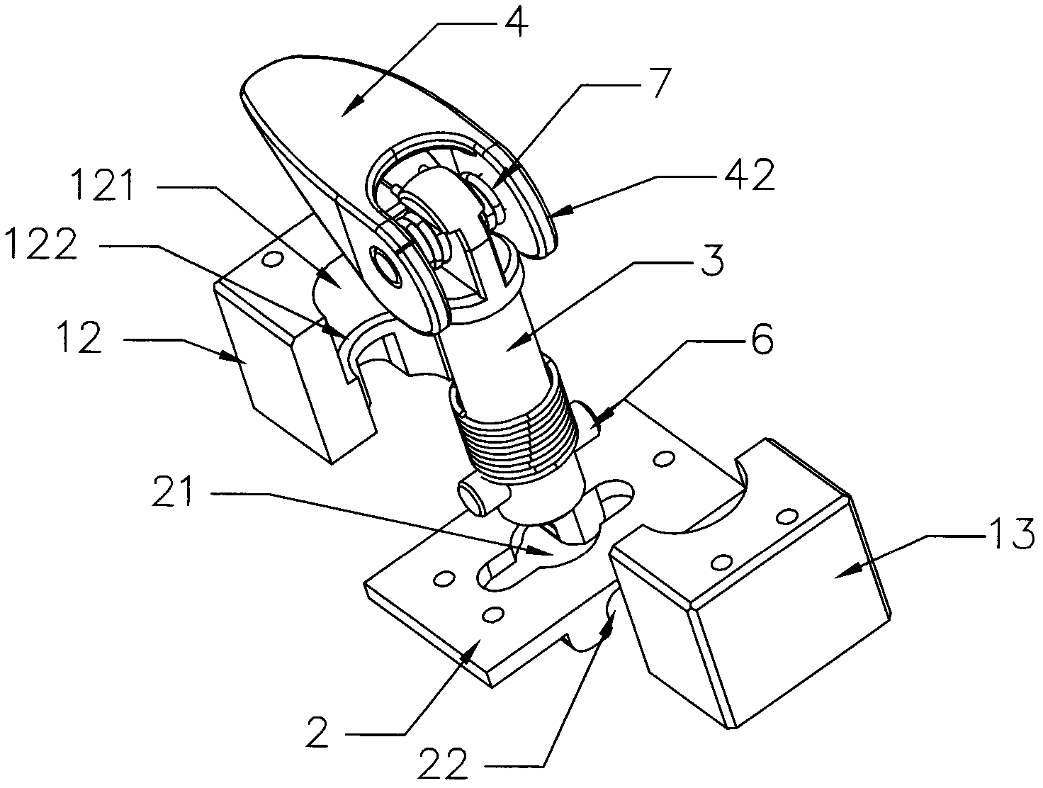 Fast locking and connecting device