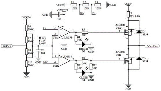 Level switching device applied to industrial communication