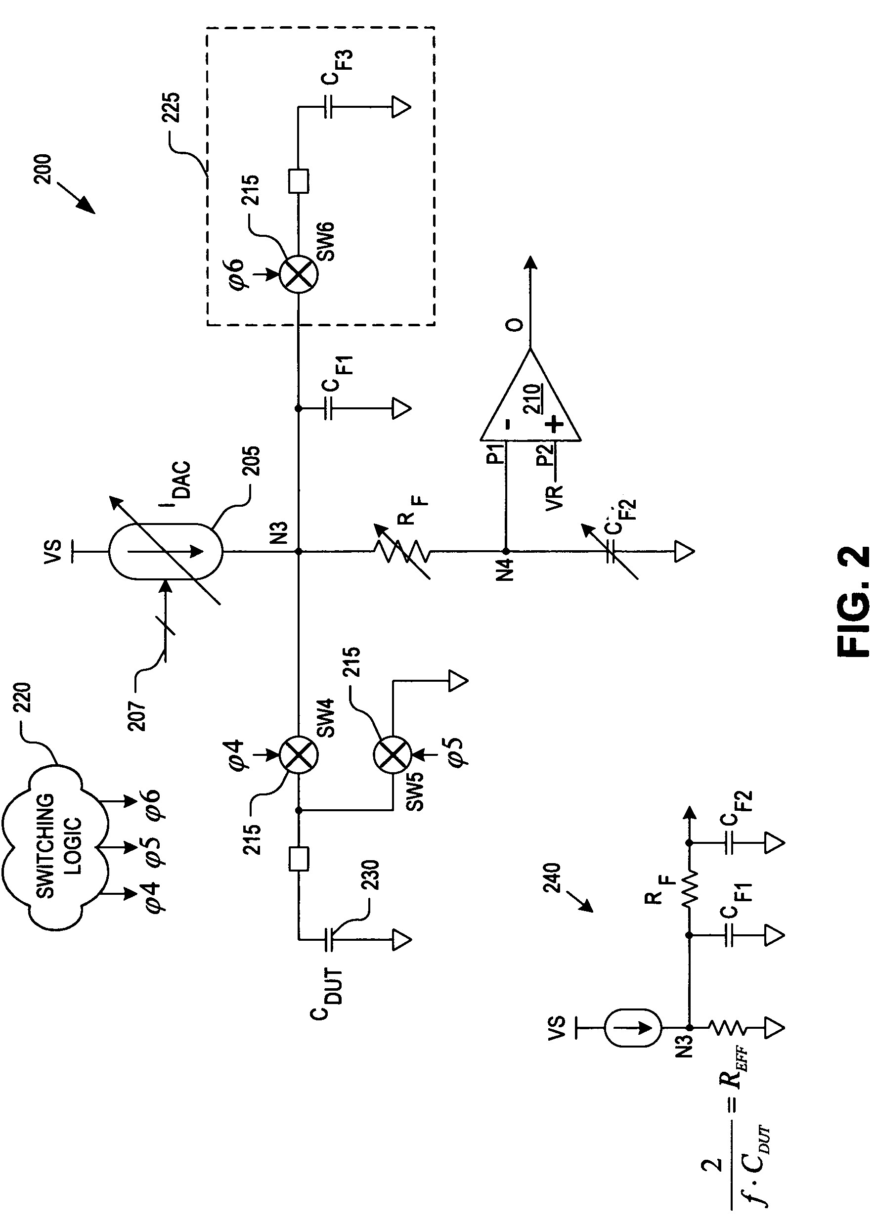 Successive approximate capacitance measurement circuit