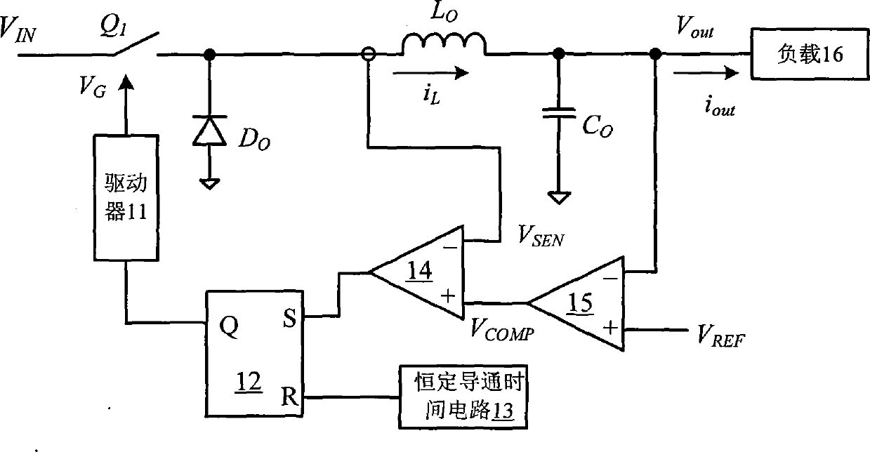 Constant-time control circuit for switch type adjuster as well as switch type adjuster using control circuit