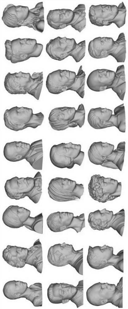 Portrait relief data set construction method