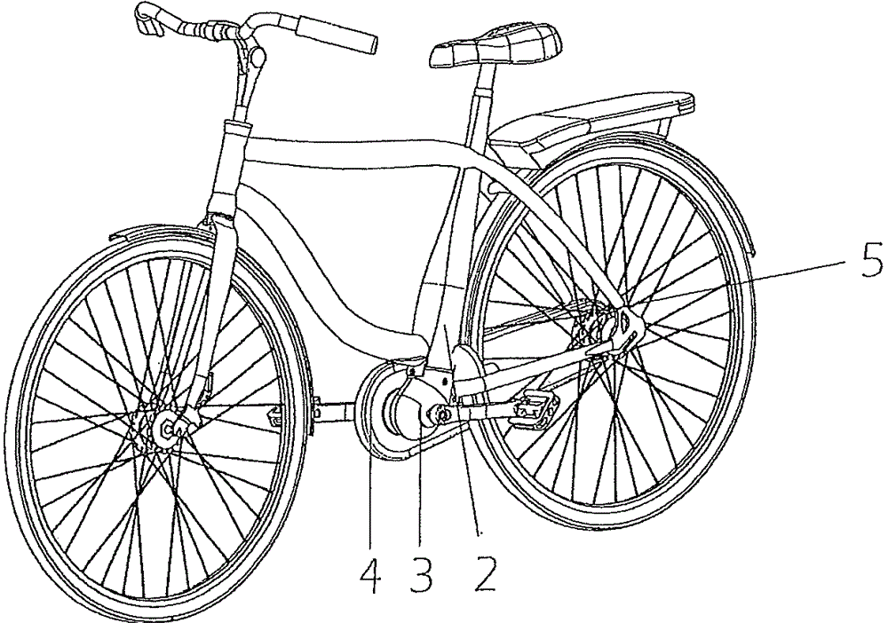 bicycle with electric drive