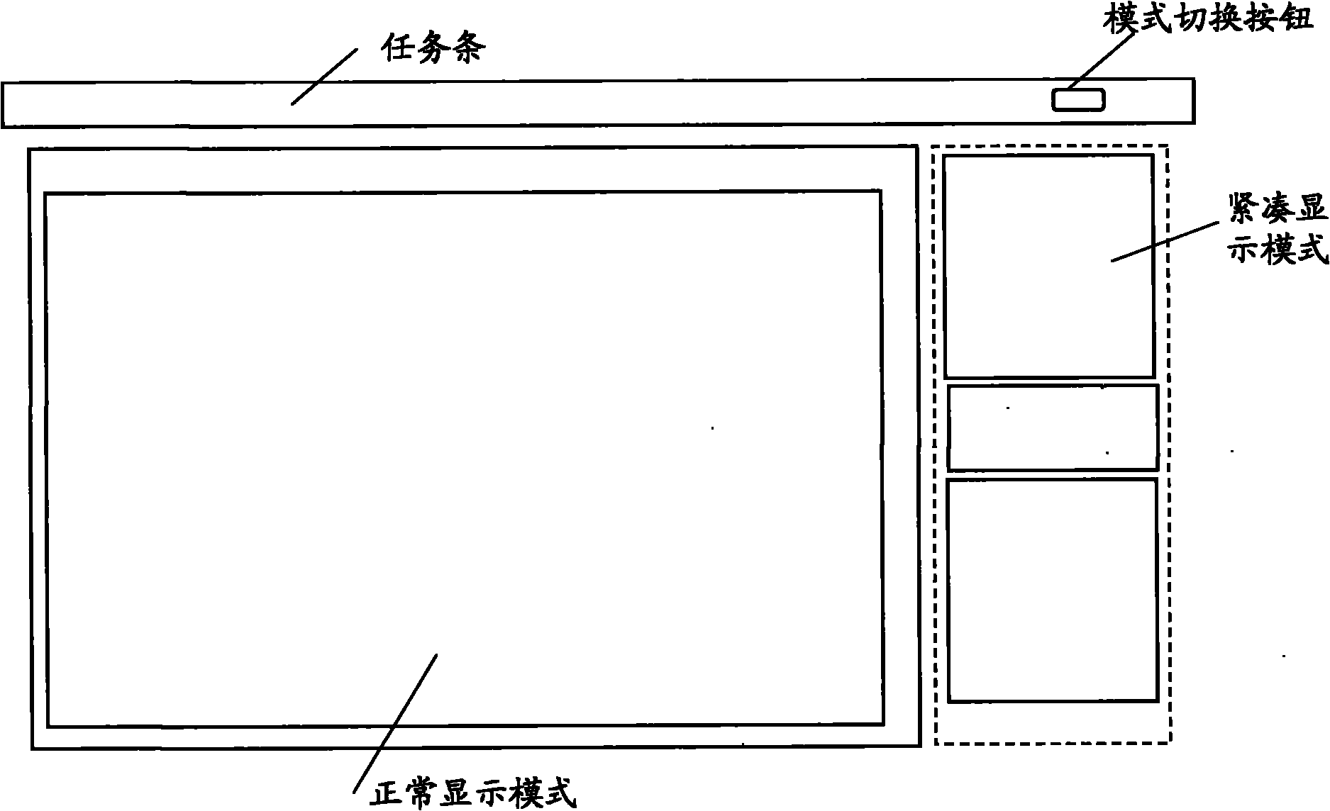 Method, device and mobile terminal for switching application display modes