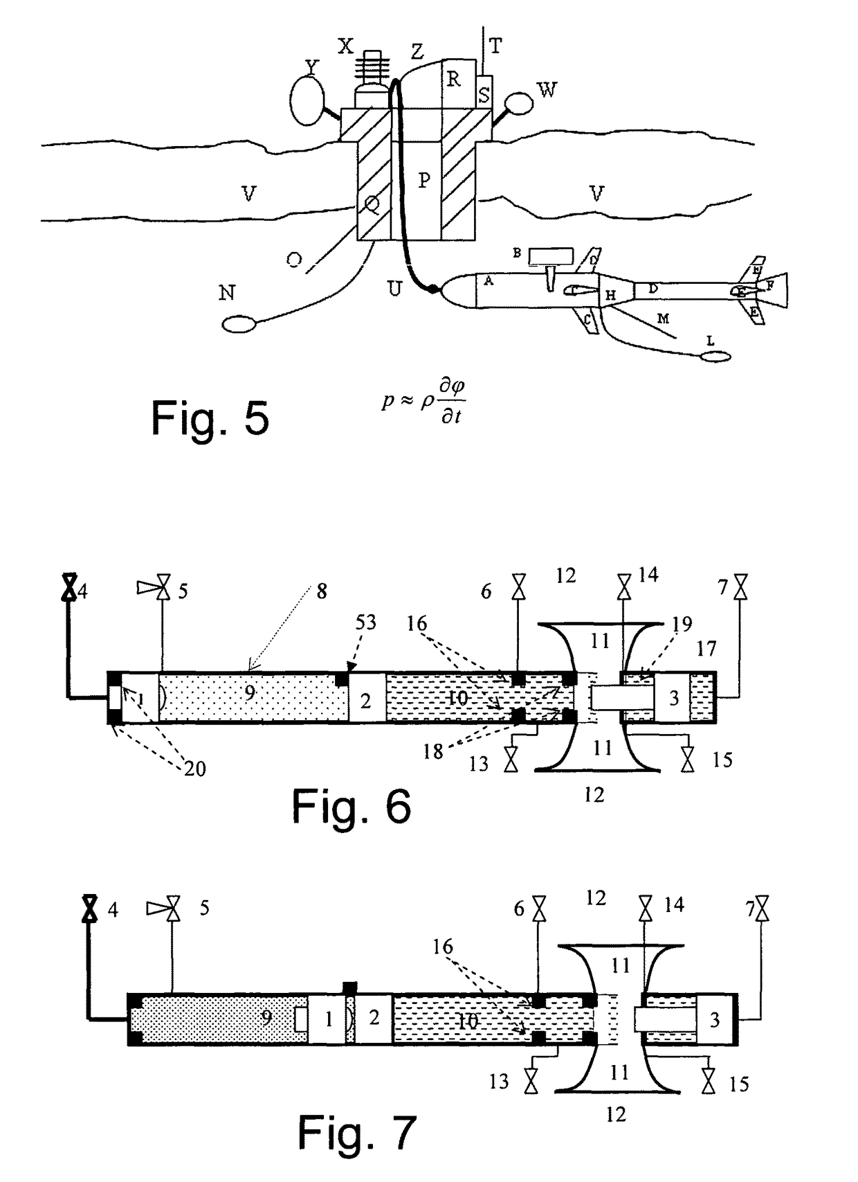 System for generating pressure waves in an underwater environment