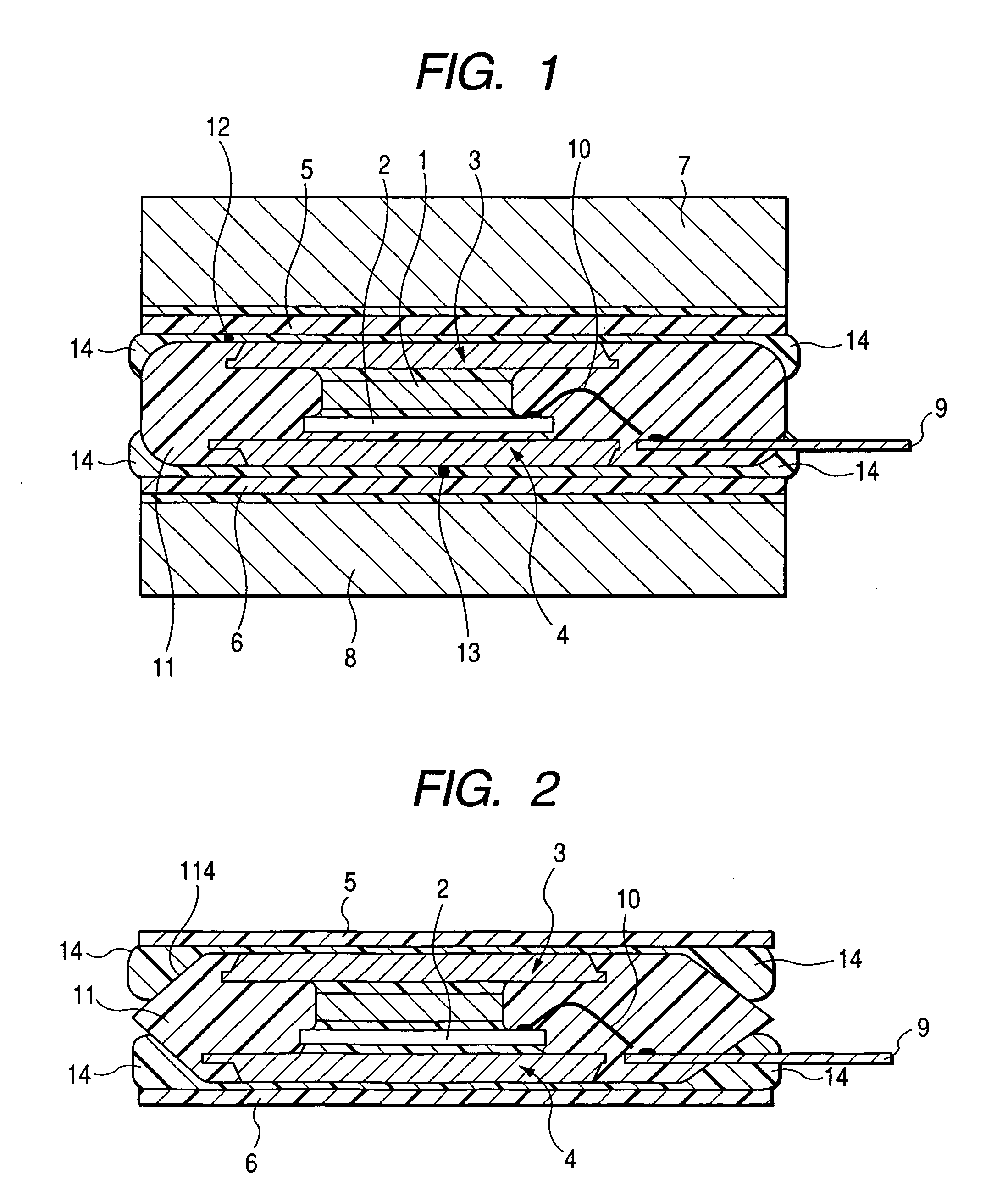 Semiconductor module mounting structure, a cardlike semiconductor module, and heat receiving members bonded to the cardlike semiconductor module