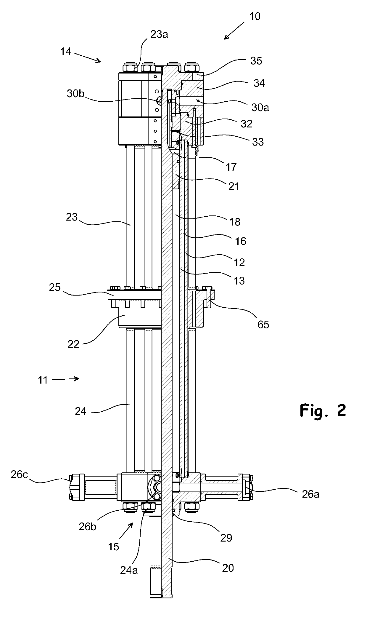 Driving cylinder of a pile driving rig and a pile driving rig