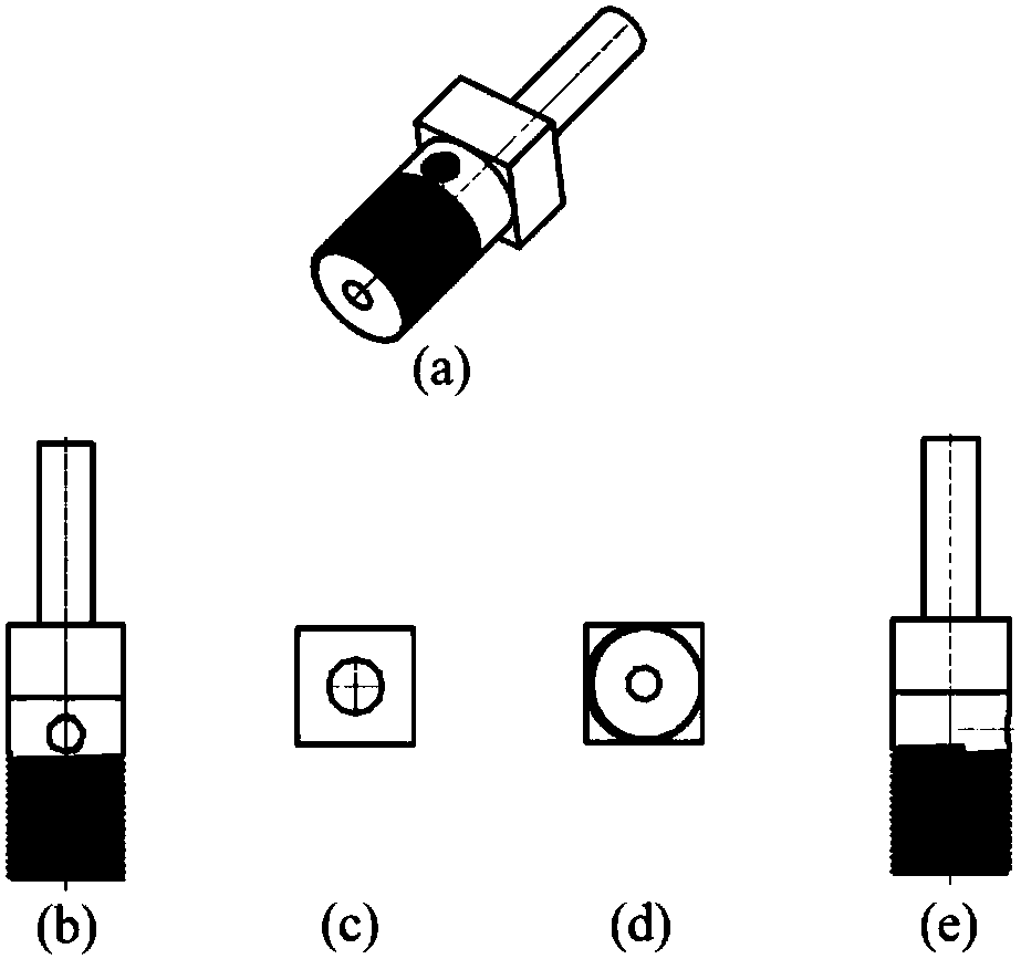 Method for acquiring temperature gradient of specimen examination section in wall thickness direction in TGMF (thermal gradient mechanical fatigue) test