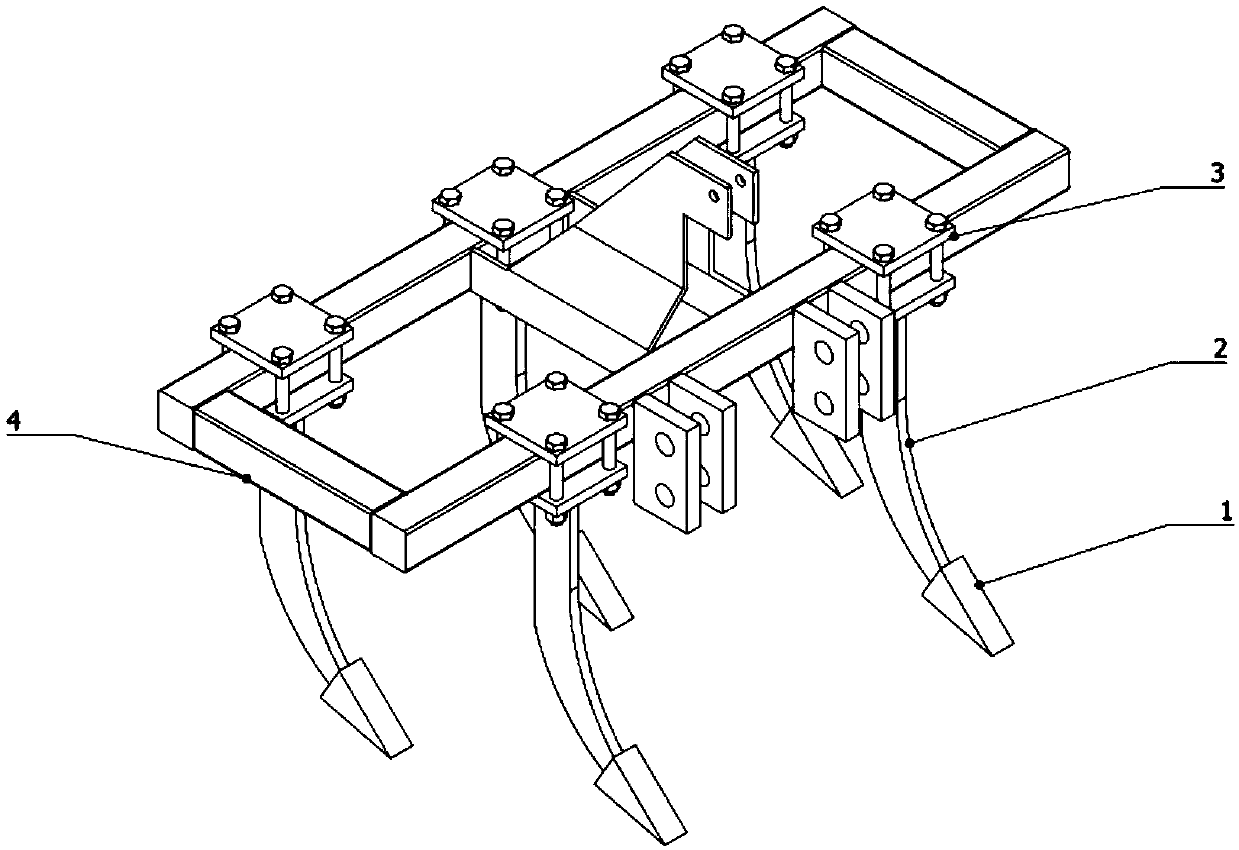 Deep loosening plough for agriculture