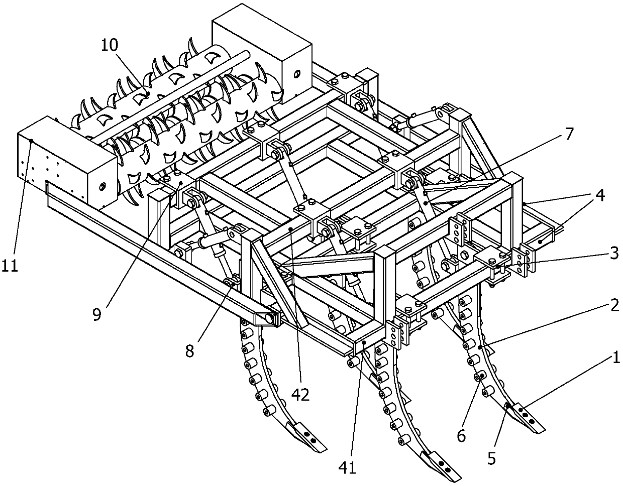 Deep loosening plough for agriculture