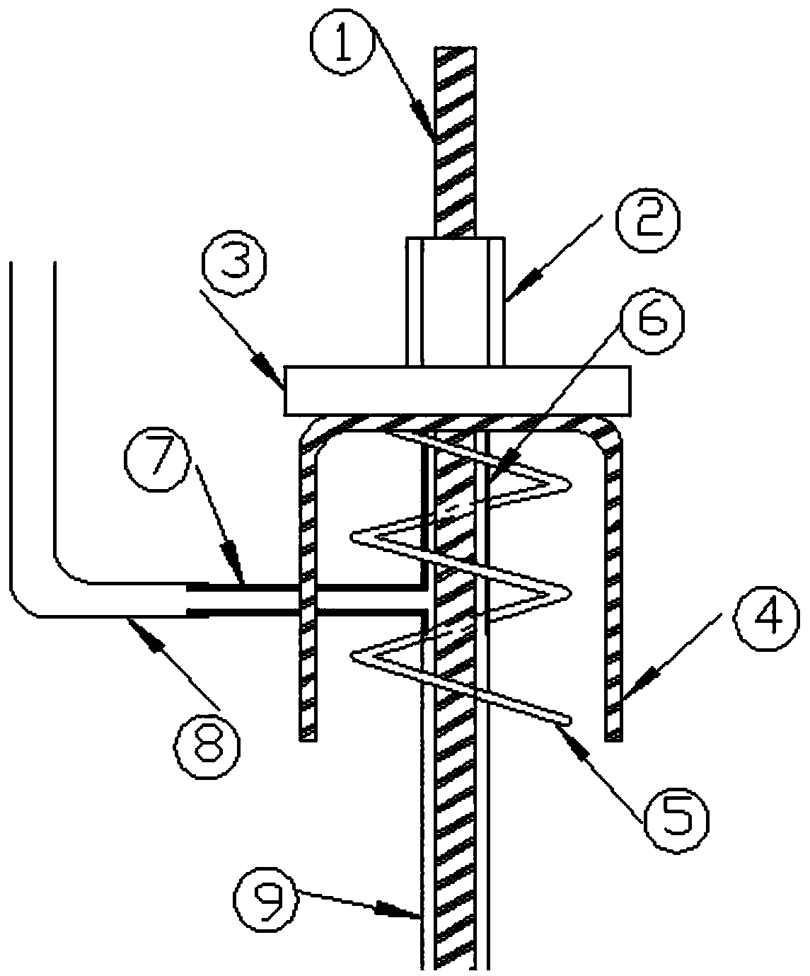 Post-tensioning method prestressed grouting stock outlet structure