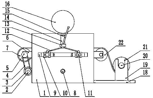 Tension-adjustable drying device for packaging film processing
