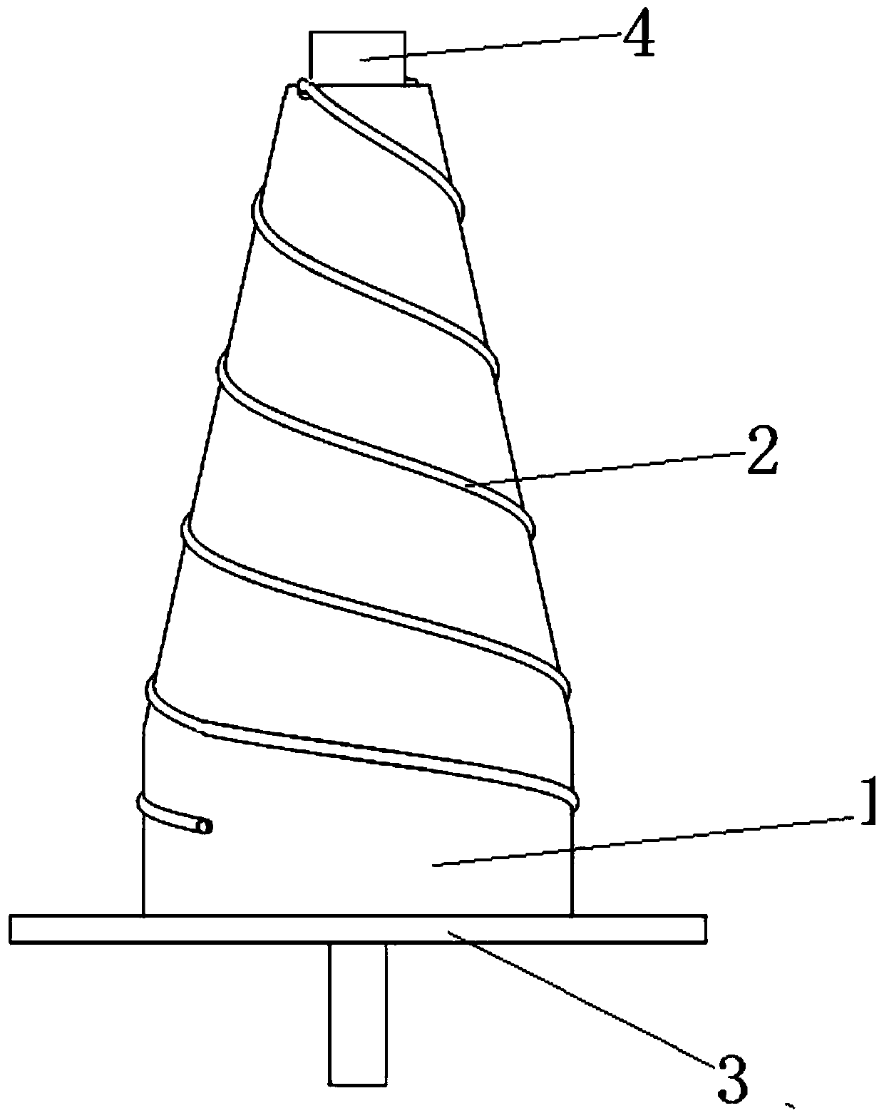 Pitch-variable spiral antenna