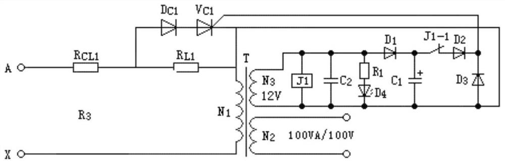 Series voltage-dividing type discharging device