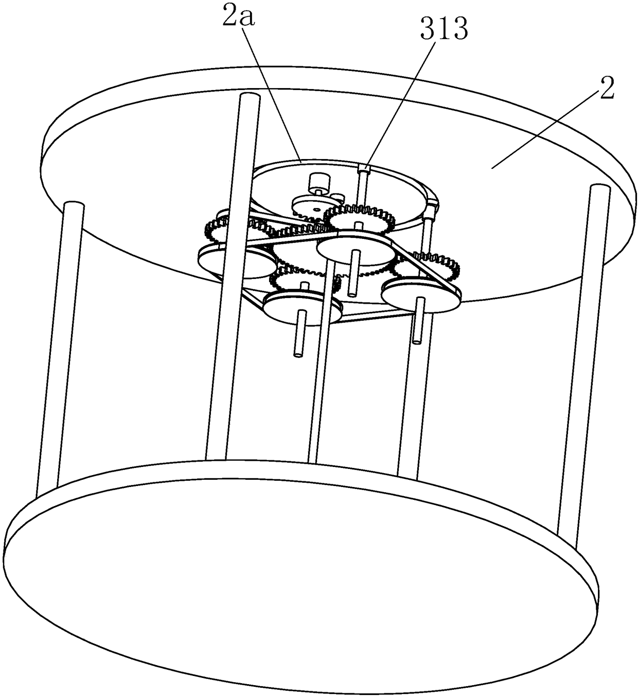 A processing device integrating clamping, grinding, smearing and unloading