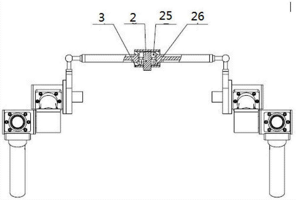Pull rod type suspended robot wheel leg walking mechanism