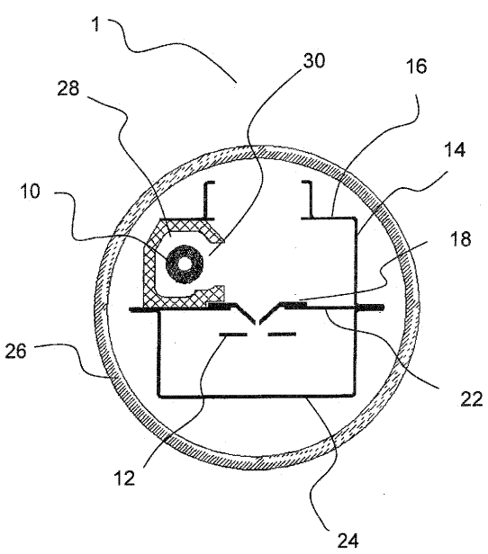 Deuterium lamp with shell base made of insulated material