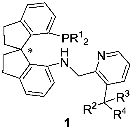 Preparation method and application of chiral spiro aminophosphine ligand with substituent at 3-position of pyridine ring