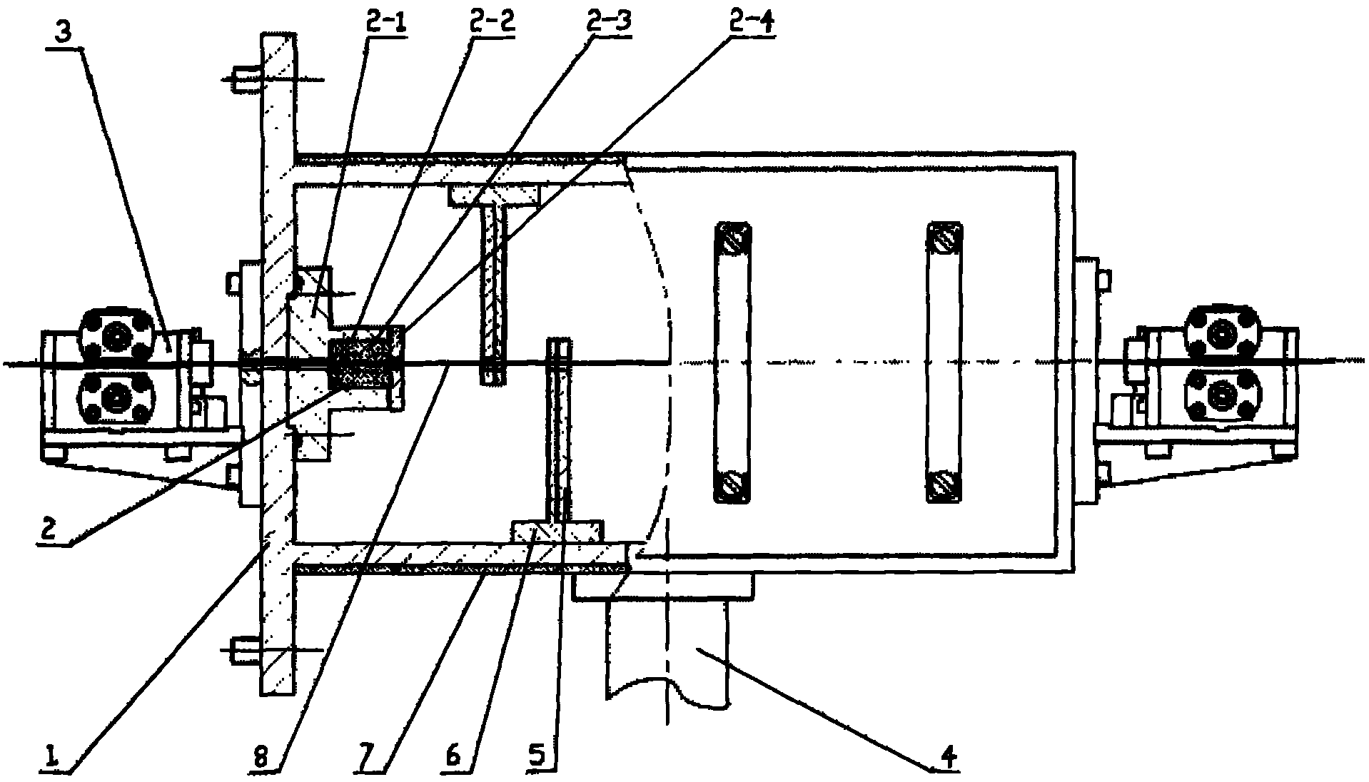 Continuous vacuum transition chamber with linear vacuum motive seal and X-ray radiation protection function