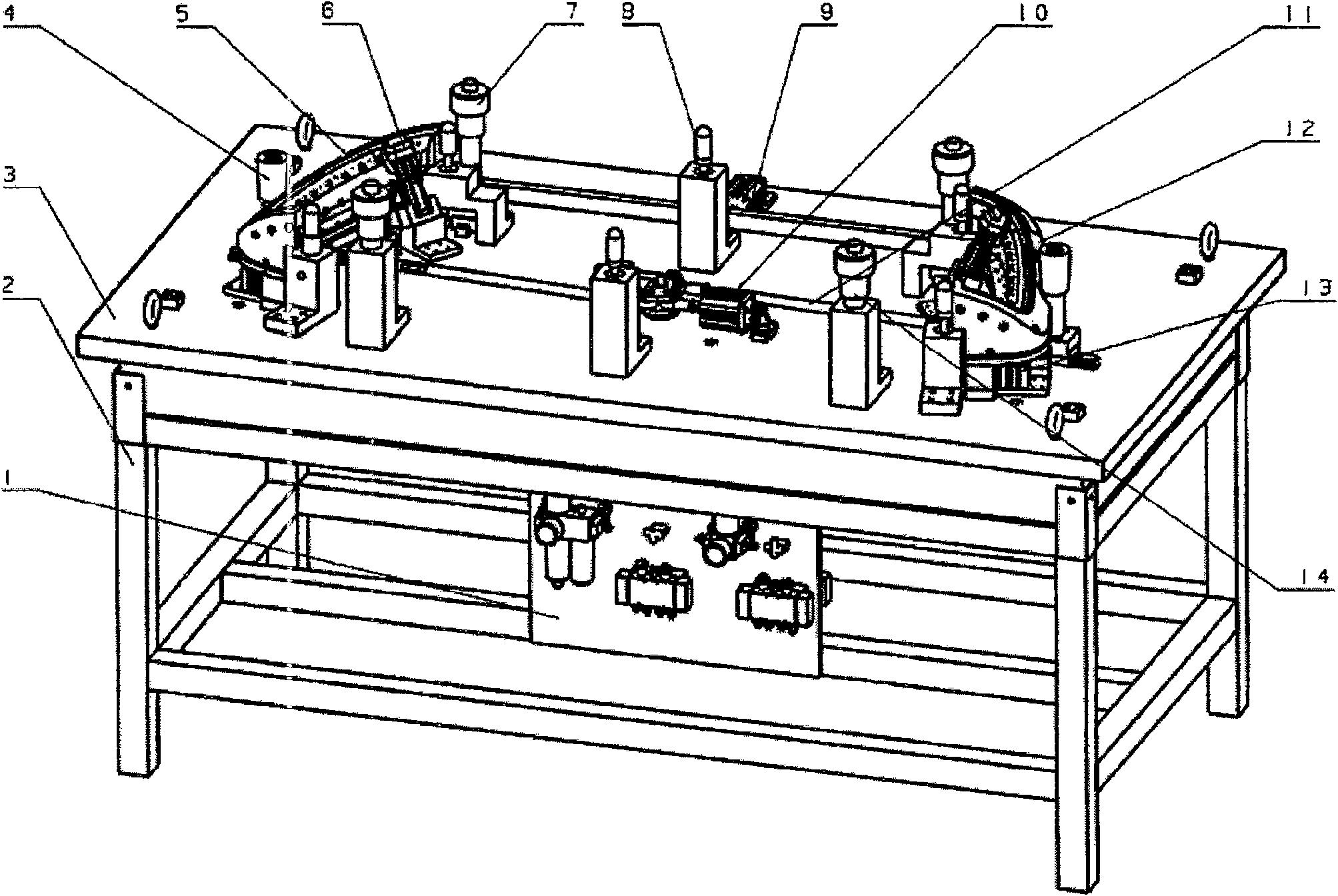 Automobile glass foam strip and securing pin tool equipment