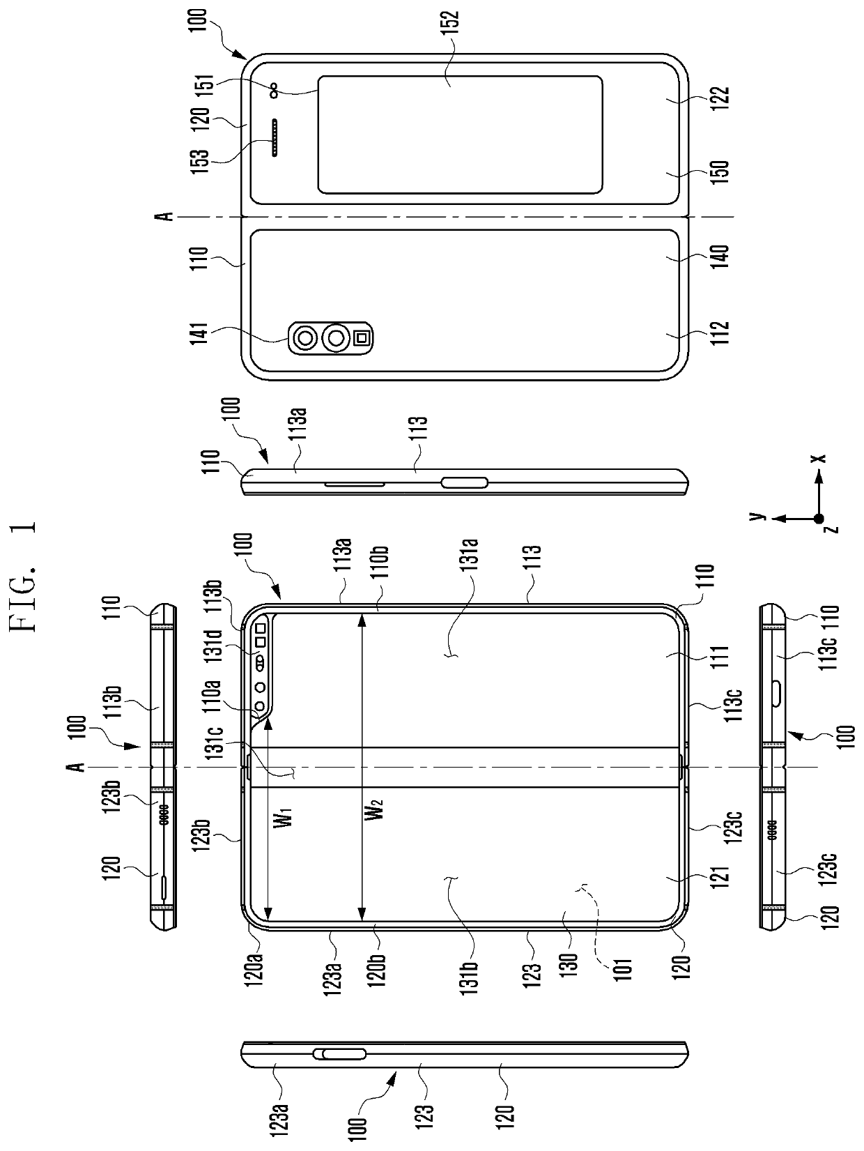 Electronic device including foldable conductive plate