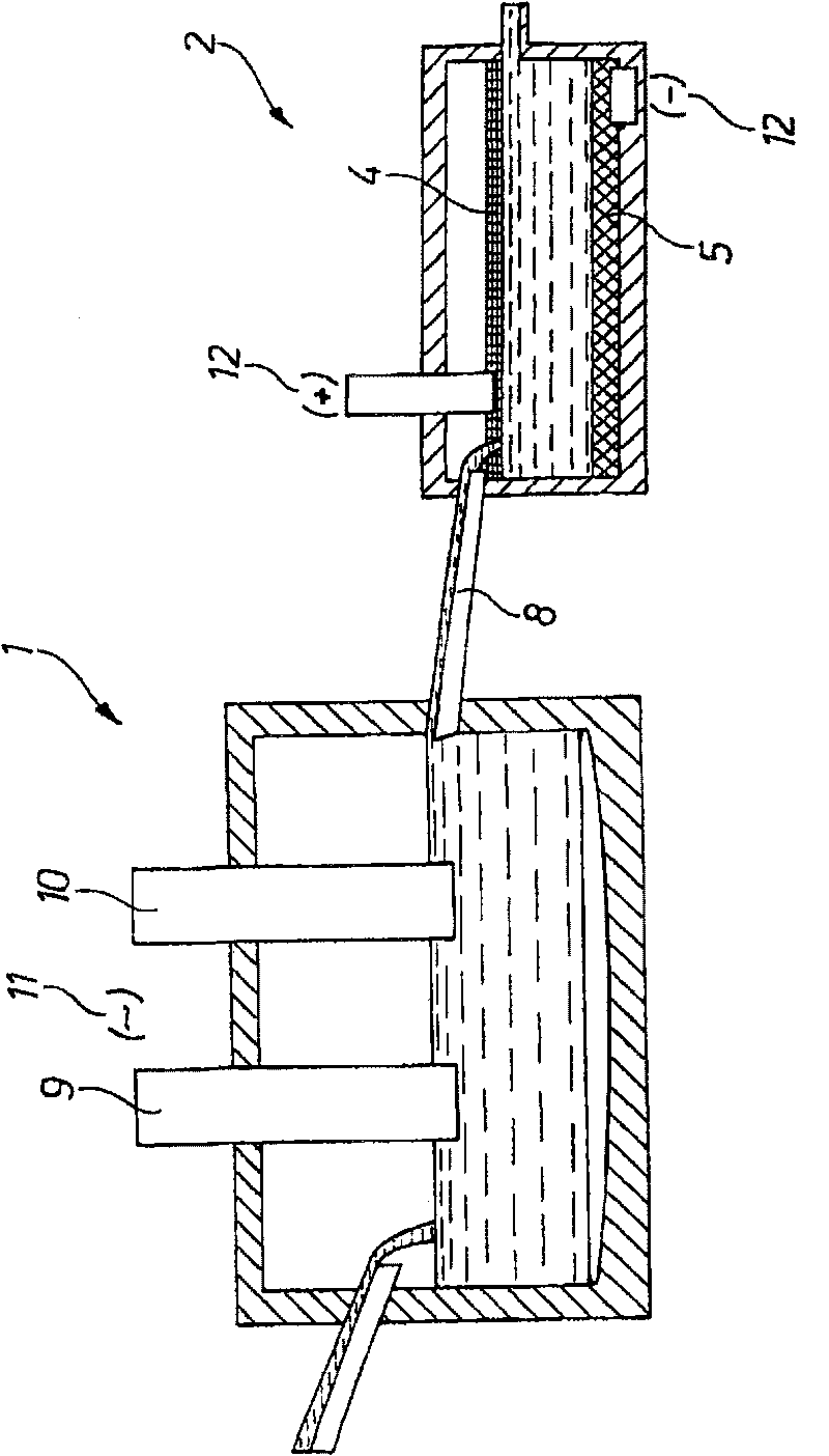 Method and device for extracting a metal from a slag containing the metal